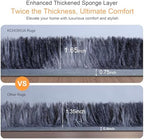 6x9 Thick Tie-dye Dark Grey Shag Rug - Image 3