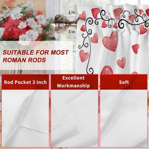 Vandarllin Valentine's Day Kitchen Curtains Valances - Image 7
