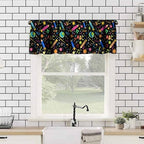 Alphabet Valances Curtains Colorful Stationery Learning Education Window - Image 4
