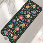 Non Slip Bathtub Mat, Extra Long Flower Bath Mat - Image 2