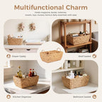 Baby Diaper Caddy Organizer, Handwoven Nursery Basket Changing Table Organizer - Image 6