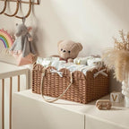 HBlife Large Baby Diaper Caddy, Paper Rope Storage Baskets Nursery Bin - Image 3