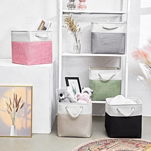 11x11 Inch Cube Storage Bins, 6 Pack Fabric Storage Cubes - Image 2