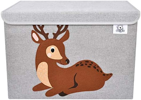 Large Toy Box Storage with Lid, Foldable Fabric Toy Chest Storage - Image 2