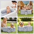 Baby Bathtub for Newborn to Toddlers 1-6 Y, Foldable Infants Babies Bath Tub - Image 3
