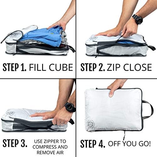 TRIPPED Travel Gear Large Compression Packing Cubes 4-Piece Set - Image 4