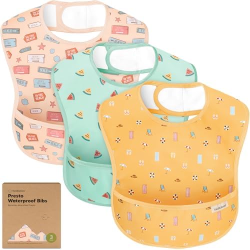 KeaBabies 3-Pack Waterproof Baby Bibs by KeaBabies