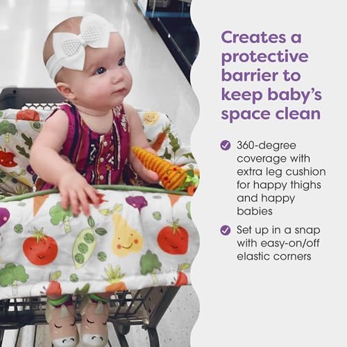 Boppy Shopping Cart & High Chair Cover, 360 Padded Baby Seat Cover & Toy - Image 2