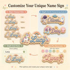 Custom Name Sign for Nursery, Personalized Wooden Kids Room Door Sign - Image 7