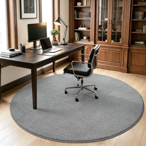 Keeko Round Area Rug 4ft for Living Room Bedroom, Soft Washable Circle Rug - Image 6