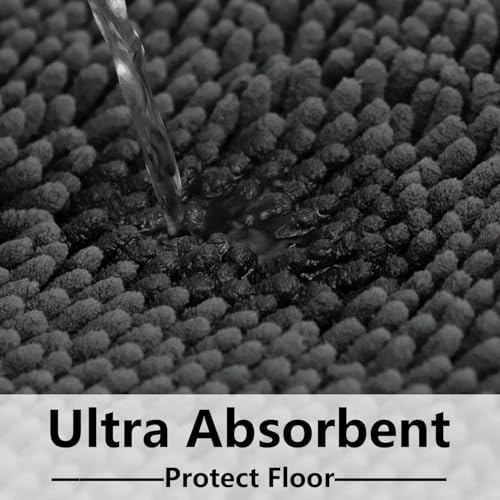 BOANKODU Bathroom Rugs 36x24, Extra Soft Absorbent Chenille Bath Rugs, PVC - Image 6