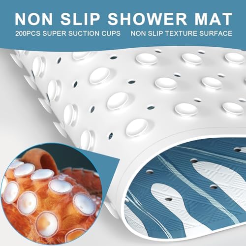 XIYUNTE Bath Mat for Tub Non Slip Bathtub Mat for Kids 40x16 Baby Bath Mat - Image 3