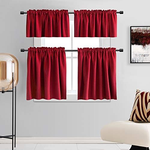 DONREN Red Christmas Valances for Windows - Image 5