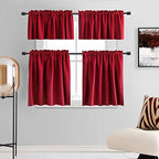 DONREN Red Christmas Valances for Windows - Image 5