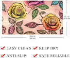 Shower Mat Non Slip 26.8 x 15.1 Inches, Roses Bathtub Mat Shower Stall Mats - Image 4