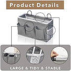 Kanrichu 2pcs 3-pockets Large Wall Hanging Organizer Bag, Linen Fabric Door - Image 5