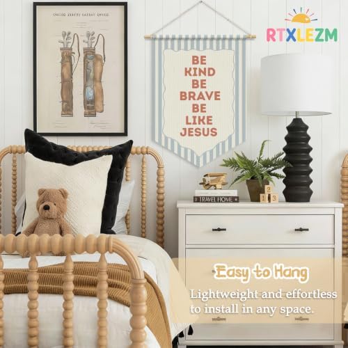 Christian Nursery Decor, Be Kind Brave Be Like Jesus Banner Flag - Image 5