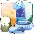 TRIPPED Travel Gear Large Compression Packing Cubes 7-Piece Set by TRIPPEDTravelGear