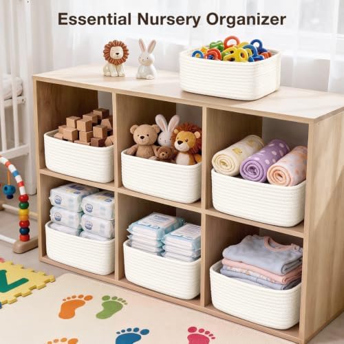3 Pack Small Baskets for Organizing, Woven Storage Baskets for Shelves - Image 5