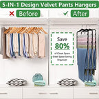 Closet Organizers and Storage, 3 Pack Pants Hangers Space Saving - Image 2