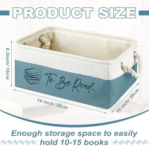 Marsui 1 Pcs TBR Basket Book Storage Bin Bookish Gifts - Image 2