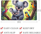 Bathtub Mat Non Slip 26.8x15.1In, Tropical Koala Bath Mat - Image 4