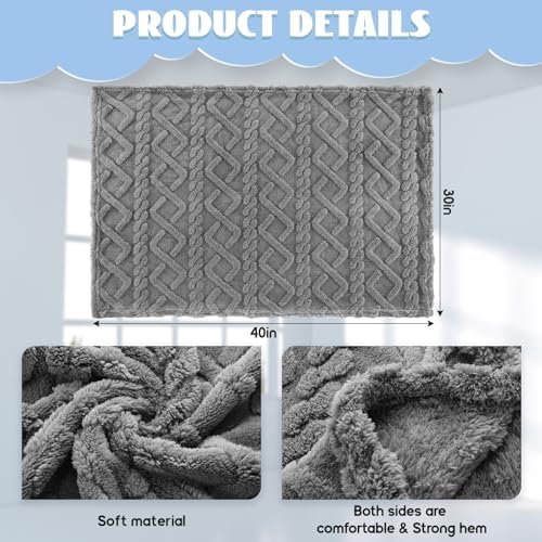 VitalCozy 4 Pcs Fleece Baby Blankets 3D Plush Soft Newborn - Image 2