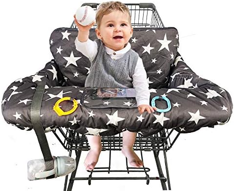 Shopping Cart Cover for Baby, Toddler 2-in-1 High Chair Cover, Star Print by DoDoNiCi