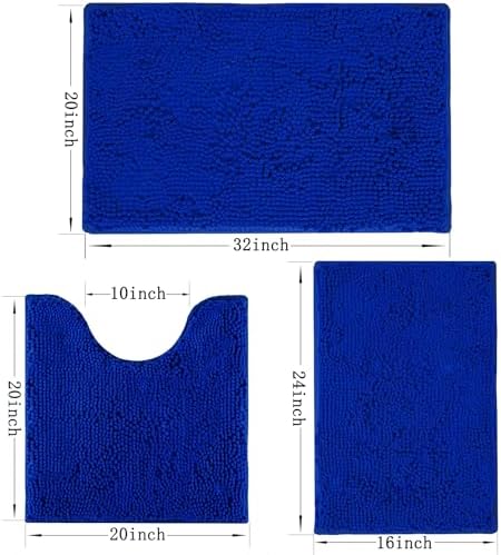 Bathroom Rugs Sets 3 Piece Non Slip, Bath Rugs - Image 3