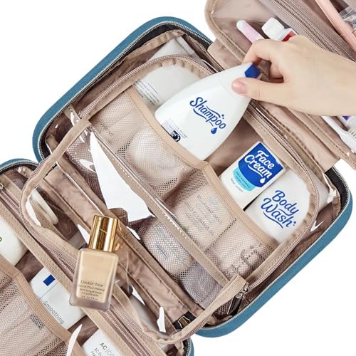 NISHEL Travel Toiletry Bag for women, Portable Hanging makeup Organizer - Image 5