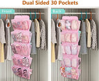 MISSLO 30 Large Pockets Dual Sided Hanging Shoe Organizer - Image 2