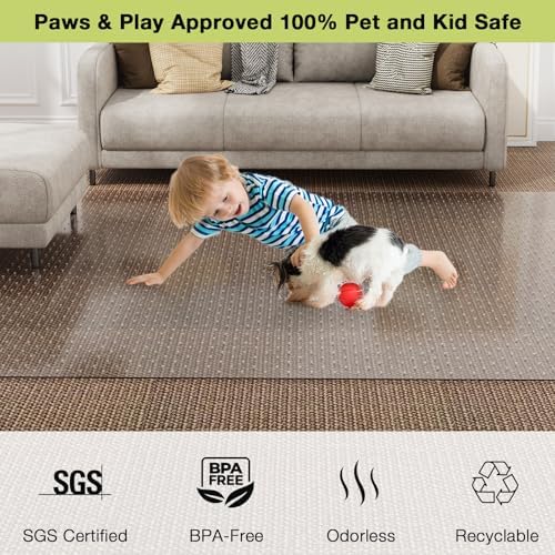 【Shipped Flat】 2 Packs 45" x 53" Clear HeavyDuty Office Chair Mat - Image 5