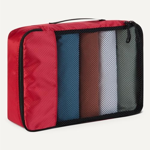 Amazon Essentials 4-Piece Packing Cubes Travel Accessories Set, Luggage - Image 4