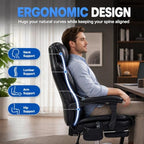 Executive Office Chair, 22.05" Wide Leather Ergonomic Office Chair - Image 5