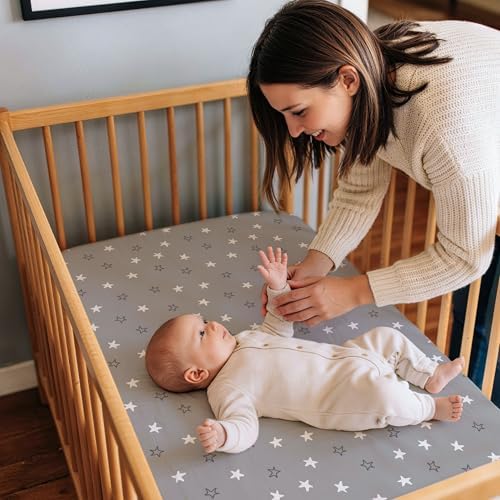 3 Pack Bedside Bassinet Sheets Girl & Boy 33" x 20" Rectangle - Image 2