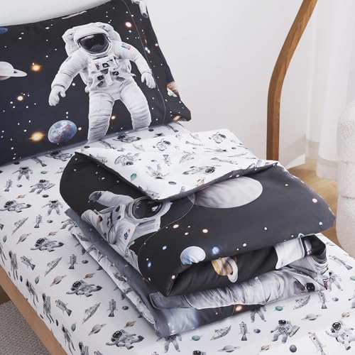 lasoftan Toddler Bedding Set, 4 Piece Bed-in-a-Bag Toddler Bed Comforter Sets - Image 7