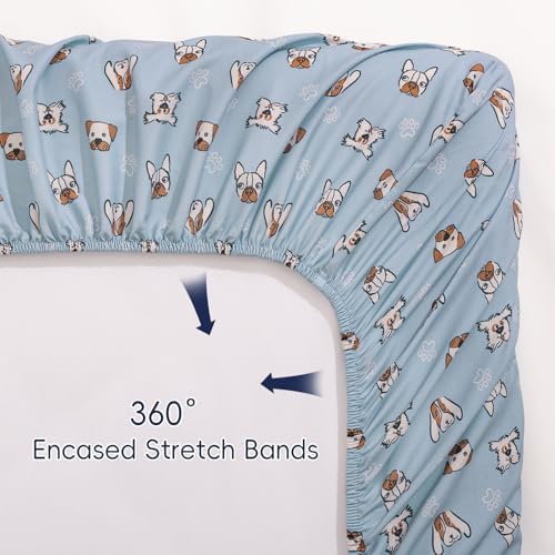 PHF 3 Pack Soft Bassinet Sheets, Pet Dogs Breathable Comfy Cradle Sheets - Image 4