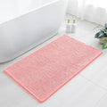 Chenille Bathroom Rug 30"x50" Pink, Large Plush Bath Mat by Kildoss