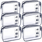 Clear Makeup Bags TSA Approved Toiletry Bag-6Pack by Unknown