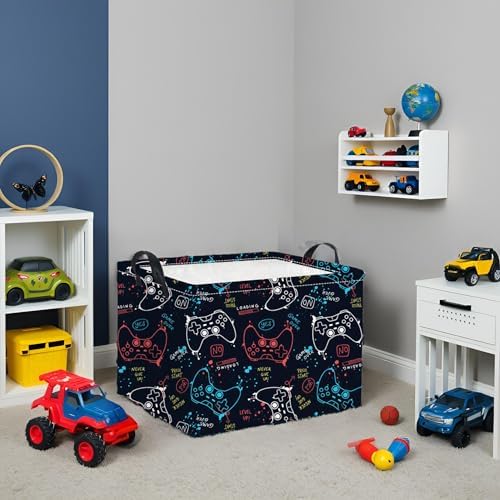 Rectangular Game Basket for Boys Kids Baby Storage Basket Storage Bin Organizer - Image 3