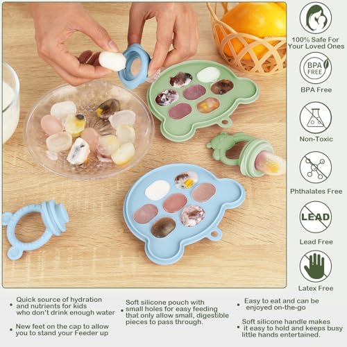 Baby Breastmilk Popsicle Molds & Fruit Feeder, Baby Food Freezer Tray Storage - Image 6