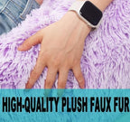 Fluffy Stuffed Animal Storage Bean Bag Chair Cover, Faux Fur Comfy Bean Bag - Image 6