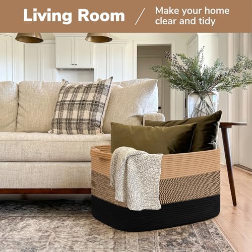 Goodpick 75L Large Woven Blanket Basket - Image 2