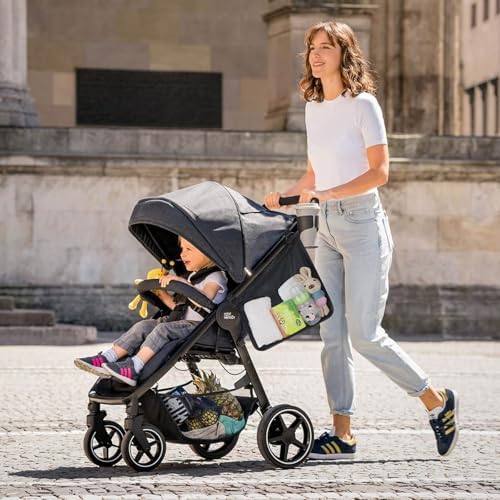 Accmor Universal Stroller Organizer, Side Sling Stroller Organizer, Mesh Cargo - Image 7