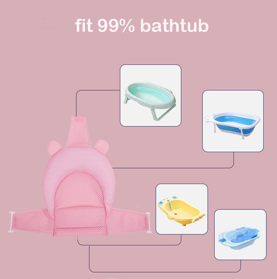 Baby Flotation Bath Cushion Infant Bath Seat Support Net Newborn Bathtub Mesh - Image 3
