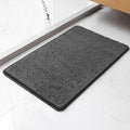 Chenille Bathroom Rug 20"x32" Dark Gray, Non-Slip Plush Bath Mat by Kildoss