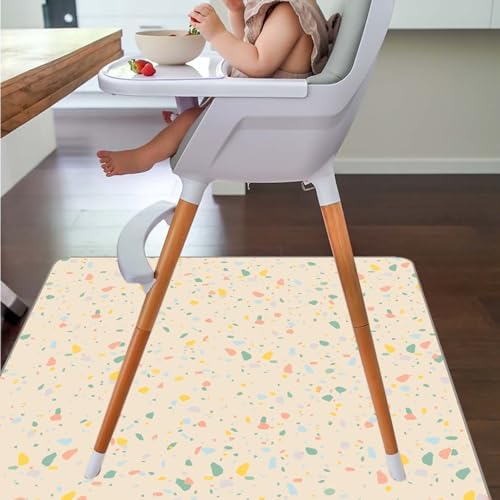 Splat Mat for Under High Chair, Waterproof Washable High Chair Floor Mat - Image 2