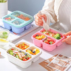 TOUWMX Bento Box For Kids, 4 Pack 3 Compartments Meal Prep Containers Reusable - Image 6