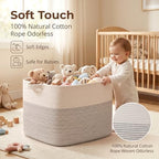 OIASKET 108L Cotton Rope Storage Basket - Image 4