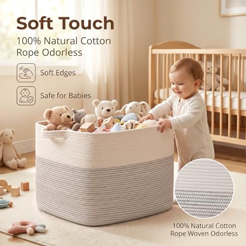 OIASKET 108L Cotton Rope Storage Basket - Image 4